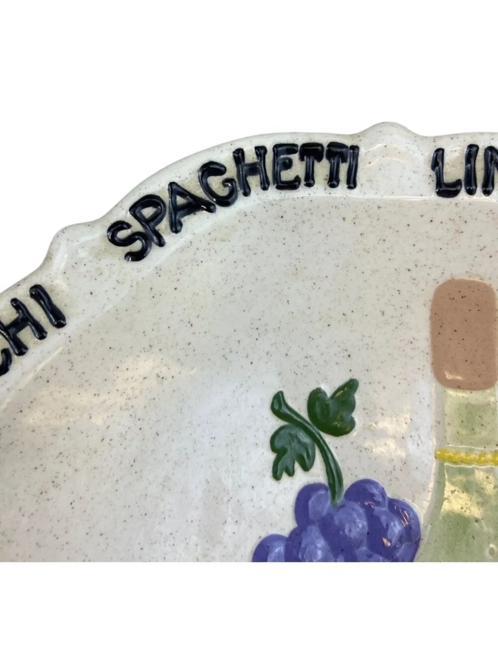 Vtg Italian Pasta Serving Platter 13.5